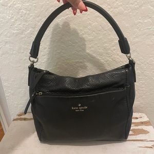 Black Pebbled Leather Kate Spade Handbag